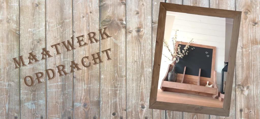 Maatwerk service opdracht: Gruttersbak met drie vakken en krijtbord achterwand