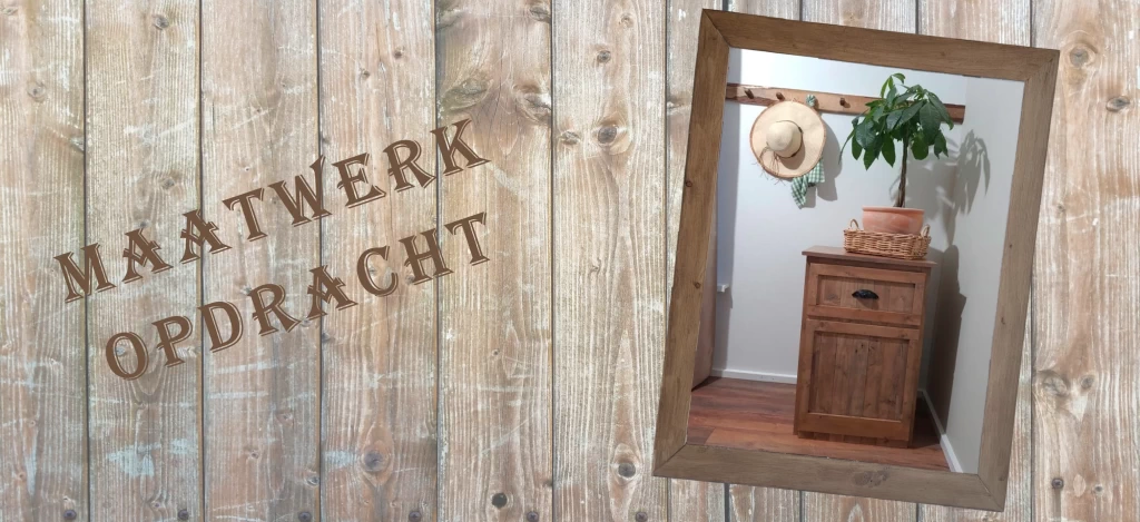 Maatwerk service opdracht: Houten prullenbak ombouw