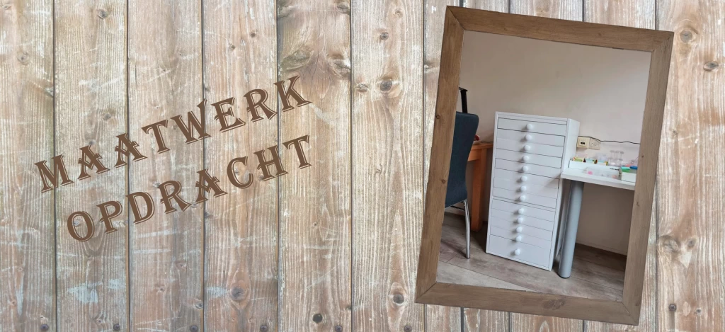 Maatwerk service opdracht: Witte ladenkast met 13 lades voor hobbyspulletjes