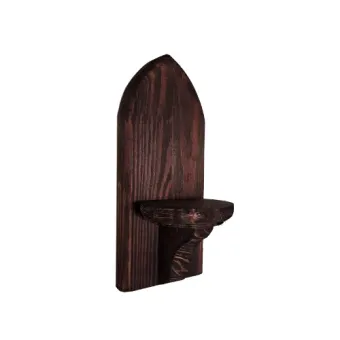 Landelijke houten wandkandelaar koloniaal bruin