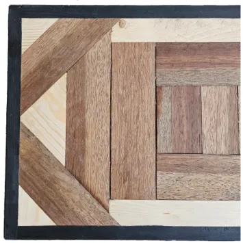 Bovenaanzich tafelblad geometrisch tafelblad links