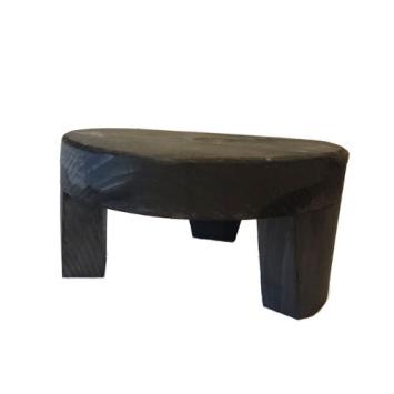 Ronde houten plateau diameter 19 cm zwart