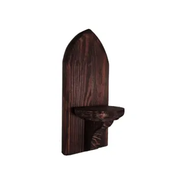 Landelijke houten wandkandelaar koloniaal bruin