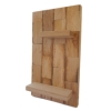 Kleine wandbord van blokjes eikenhout met twee legplanken