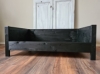 Zwarte hondenbank 120x80cm  met lage randen